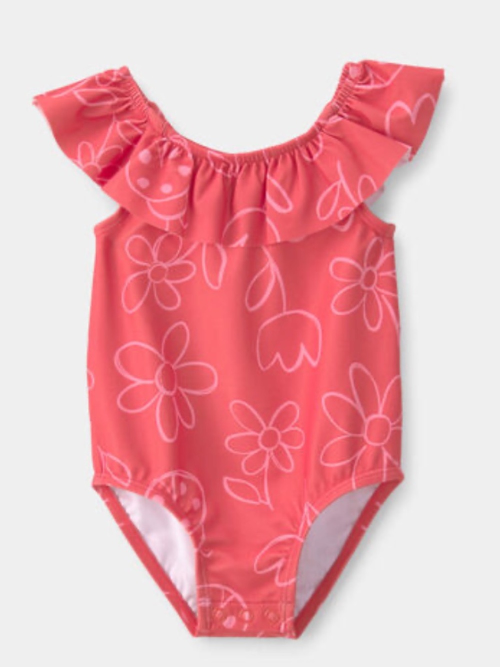 Carter's Baby Girl Floral 1-Piece Swimsuit - Red